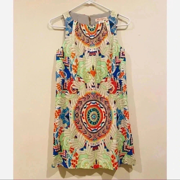Mara Hoffman Neon Multicolor Shift Cocktail Dress - Picture 1 of 4